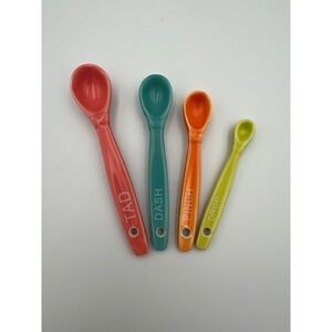 Temp-tations‎ Ceramic Measuring Spoons Set Tad Dash Pinch Drop Multi-Color 4pc